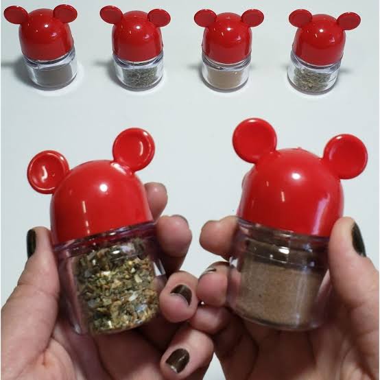 Porta tempero mickey disney kit 6 pçs