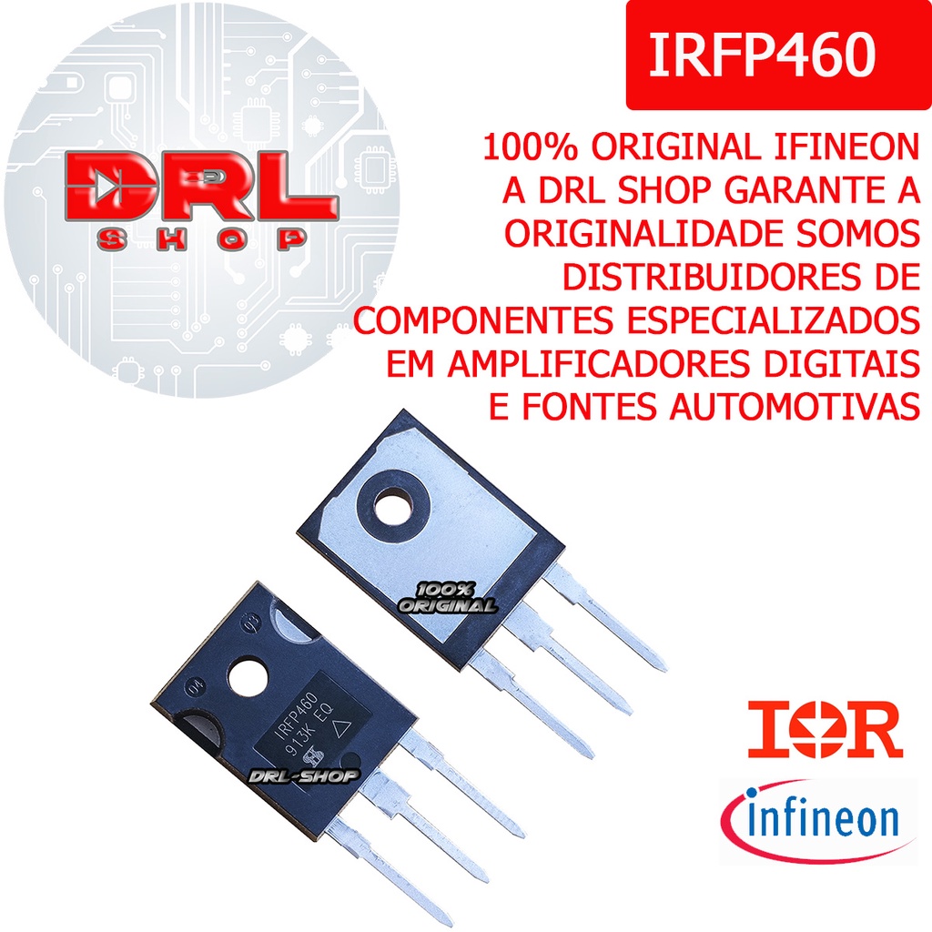 Kit 2 Irfp460 Transistor Irfp460 Mosfet To 247 100 Original Shopee Brasil 6427