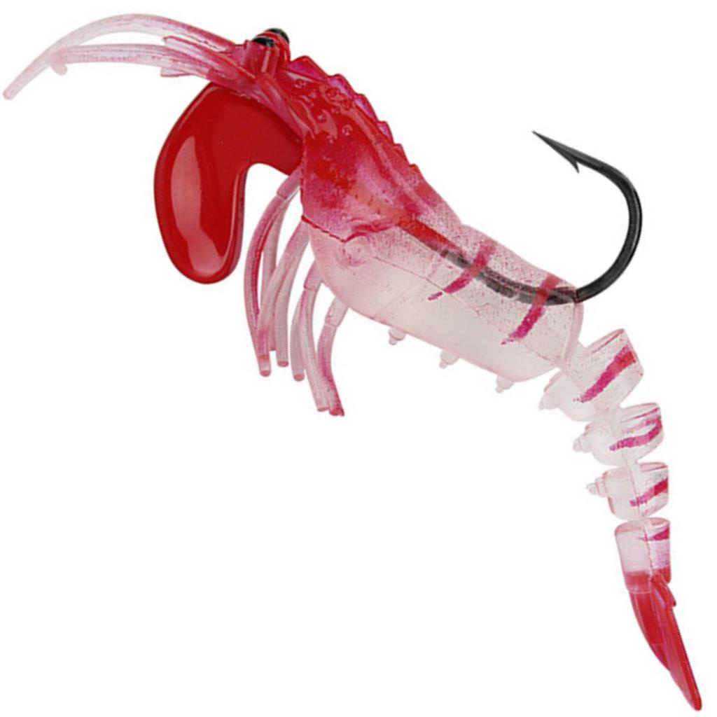 Isca Artificial Camarao Articulado Ovado JigHead cor01 Robalo Corvina ...