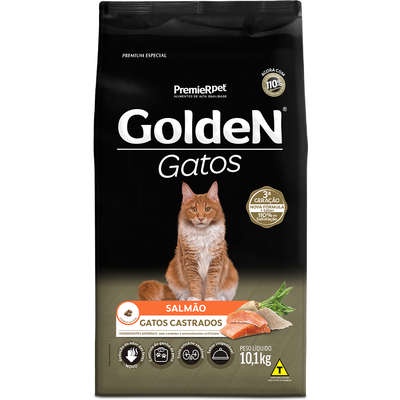 Ração Golden Gatos Castrados Salmão 10kg