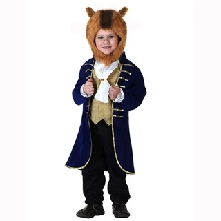 2021 Filme Beauty The Beast Traje Cosplay Para Meninos Meninas O Príncipe Besta Roupas Fantasia De Halloween Cos Ternos De Ano Novo