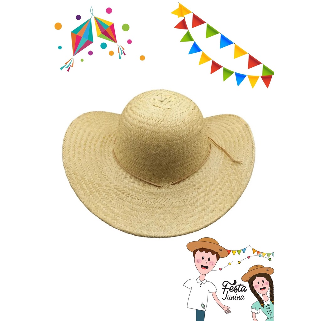 Chapéu De Palha Para Criança Infantil 8 A 10 Anos Para Festa Junina ...