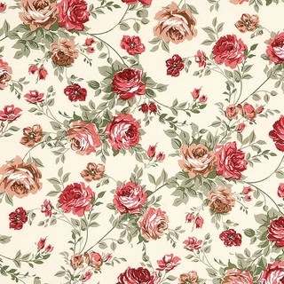 Tecido Decoração Belize/Döhler Estampado C/ Proteção (floral - fundo claro) - 4925-A