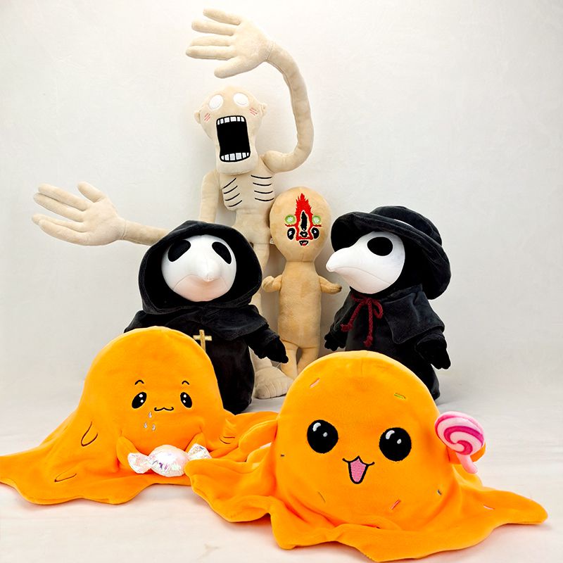 18cm Scp-999 Pelúcia Toy Cócegas Monstro Kawaii Orange Anime Cartoon  Personagem Plushie Soft Stuffed Animal Brinquedos Presente para Crianças