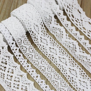 [Escolha De Valor] (5 m/Rolo) Fita De Laço Branco Acessórios Artesanais De Costura diy artisanato Material Rendas Bordadas