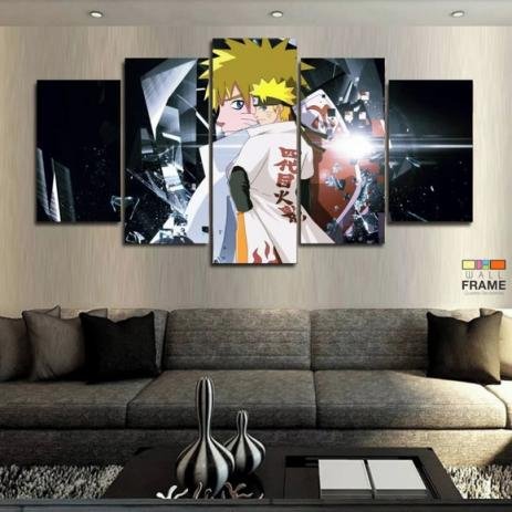 Quadro em Mosaico Decorativo Naruto Anime Desenho Quarto Sala Facil  instalação Sem Furar Sem Pregar Não Desbota HD - CrossArt - Quadro  Decorativo - Magazine Luiza