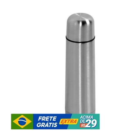 Garrafa Térmica Inox 1 Litro p/ Água Café Chá AK-1001A