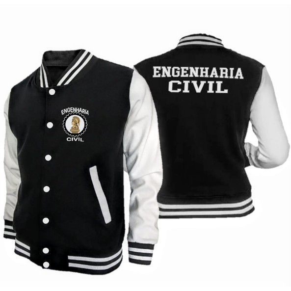 Jaqueta Casaco Engenharia Civil Masculina College Moletom Blusa de Frio