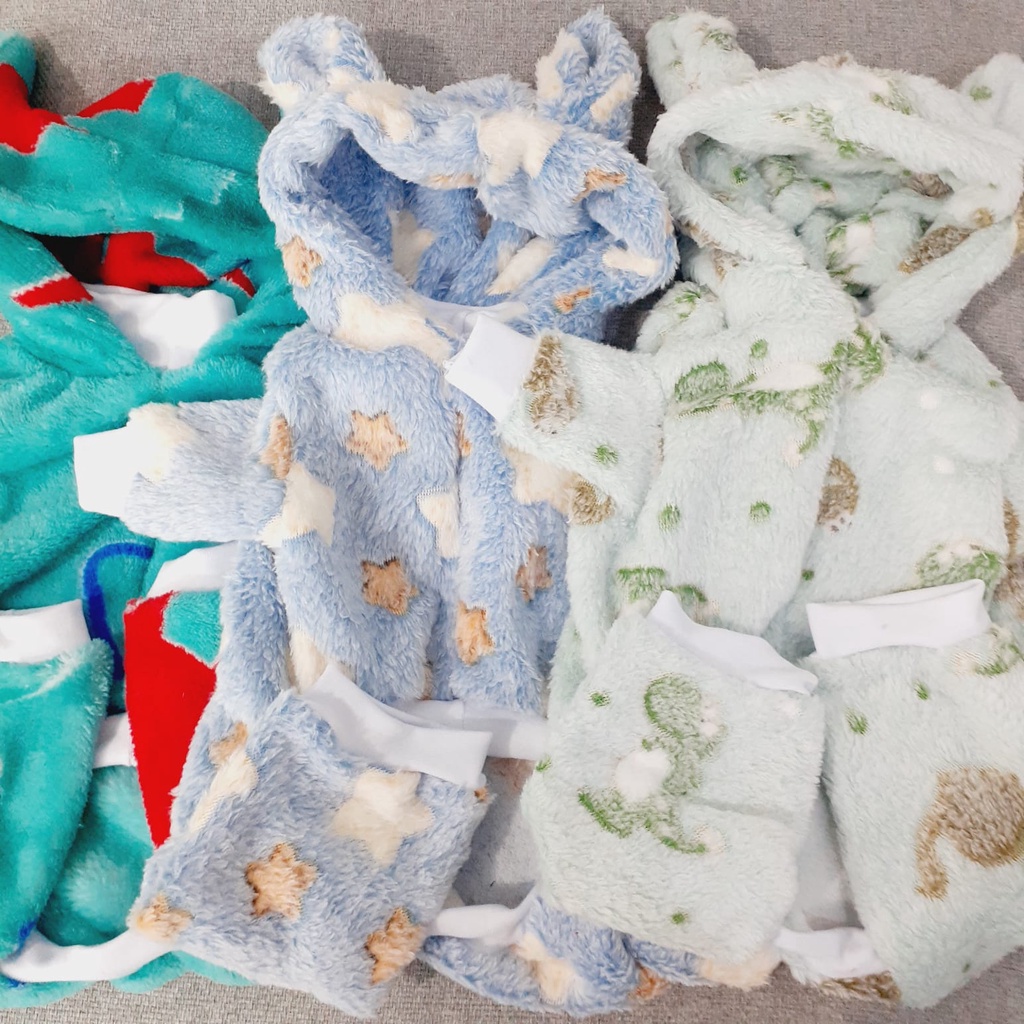 Macacão Pet Inverno Com Mangas E Capuz Fofinho Para Caes E Gatos