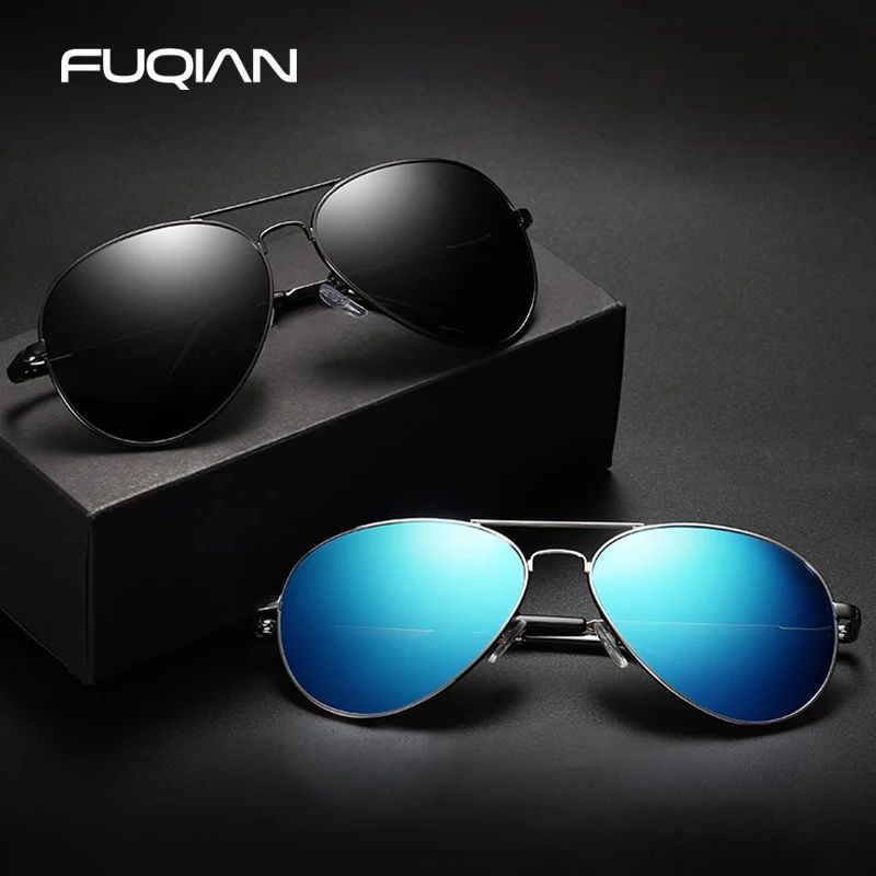 Óculos de Sol Fuqian Polarizado Estilo Aviador Unissex S98023 | Shopee ...