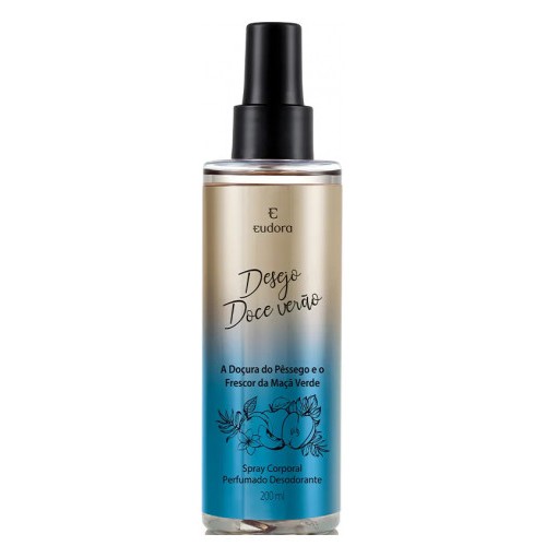 Body Splash Desejo doce verão maça verde e pessego eudora