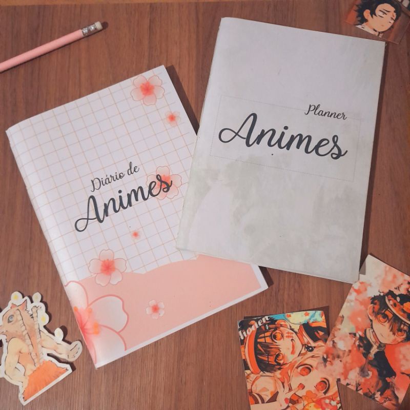 Planner organizador de animes com capa maleável