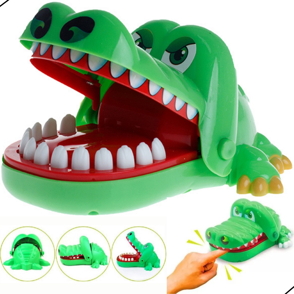 Jogo Crocodilo Dentista Morde Dedo Brinquedo Infantil Shopee Brasil