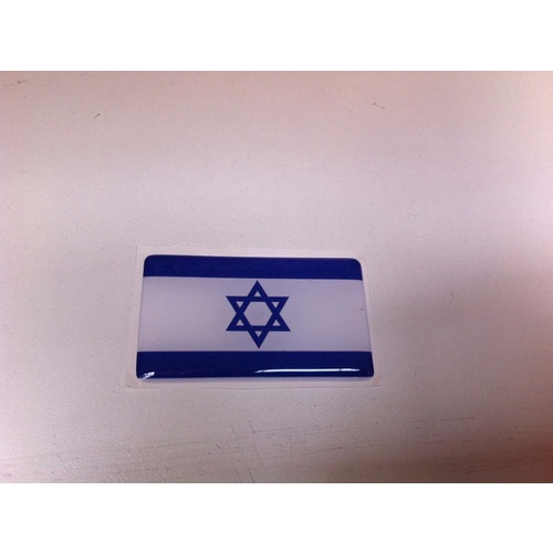 Adesivo Bandiera Israel Media, 80x60 Mm, In Vinile Serigrafico Di Lunga Durata - 3
