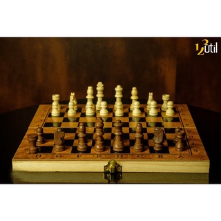 Tabuleiro Jogo de Xadrez com Caixa para Acomodar as Peças - 42x42cm