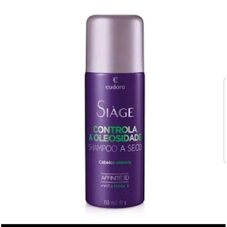 Shampoo a Seco Controla a Oleosidade Síage Eudora 150ml. | Shopee Brasil