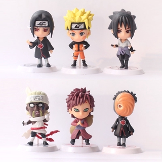 6/12peças/Bonecos Naruto kit Anime Naruto Boneca Action Figura 7cm  Ornamentos Sakura Figuras De Ação Dos Desenhos Animados Brinquedos infantil  Kakashi micro Decoração de menina O menino - Escorrega o Preço