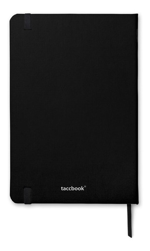 Caderno Quadriculado Taccbook 14x21 Cm Capa Rígida Preta