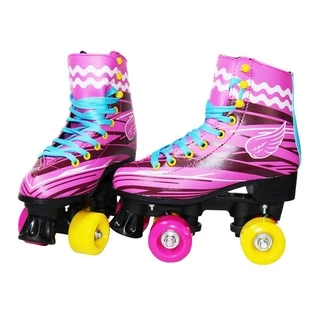Patins 4 Rodas Roller Rosa 36 ao 37 em Oferta na Shopee