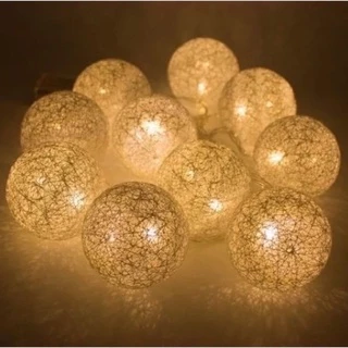 Cordão de led decorativo com 10 bola de pilha