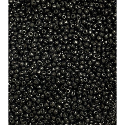 Miçanga Preta Leitosa 6/0 - 500g