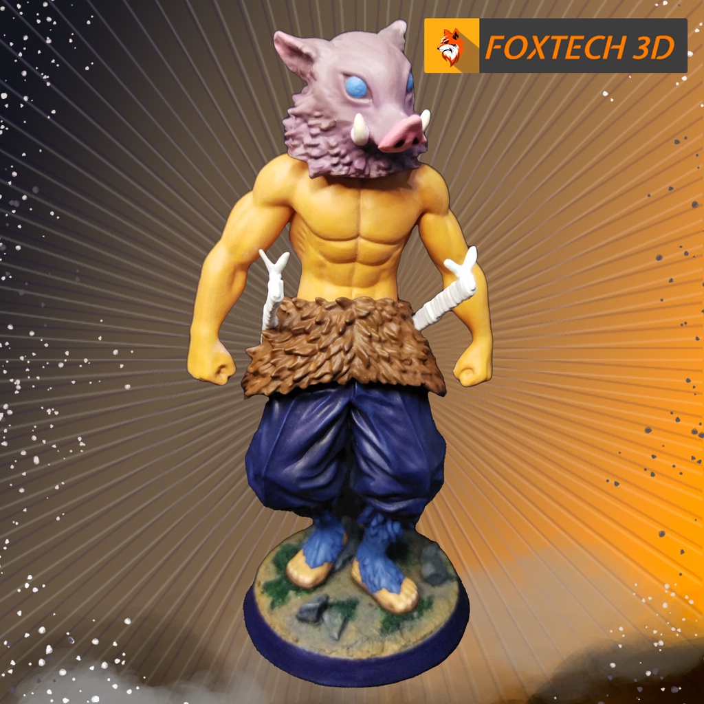 Action Figure Inosuke Hashibira Kimetsu no Yaiba/Demon Slayer Resina UV ...
