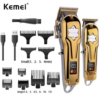 KEMEI Máquina De Cortar Cabelo Para Masculino / Aparador Profissional Sem Fio