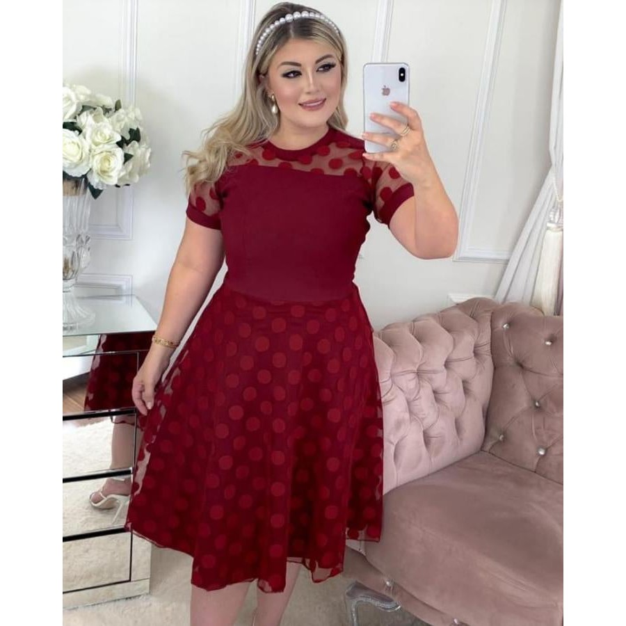 Vestido midi na cor hot sale marsala