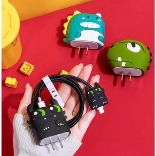 Conjunto De 4 Peças Protetor De Cabo De Cartoon Fofo18w/20W Para iPhone/iPad Carregador De Proteção Acessórios Telefônico