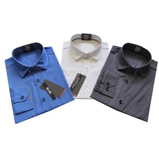 Kit 3 Camisa Social Masculina Cores Sortidas Manga Longa