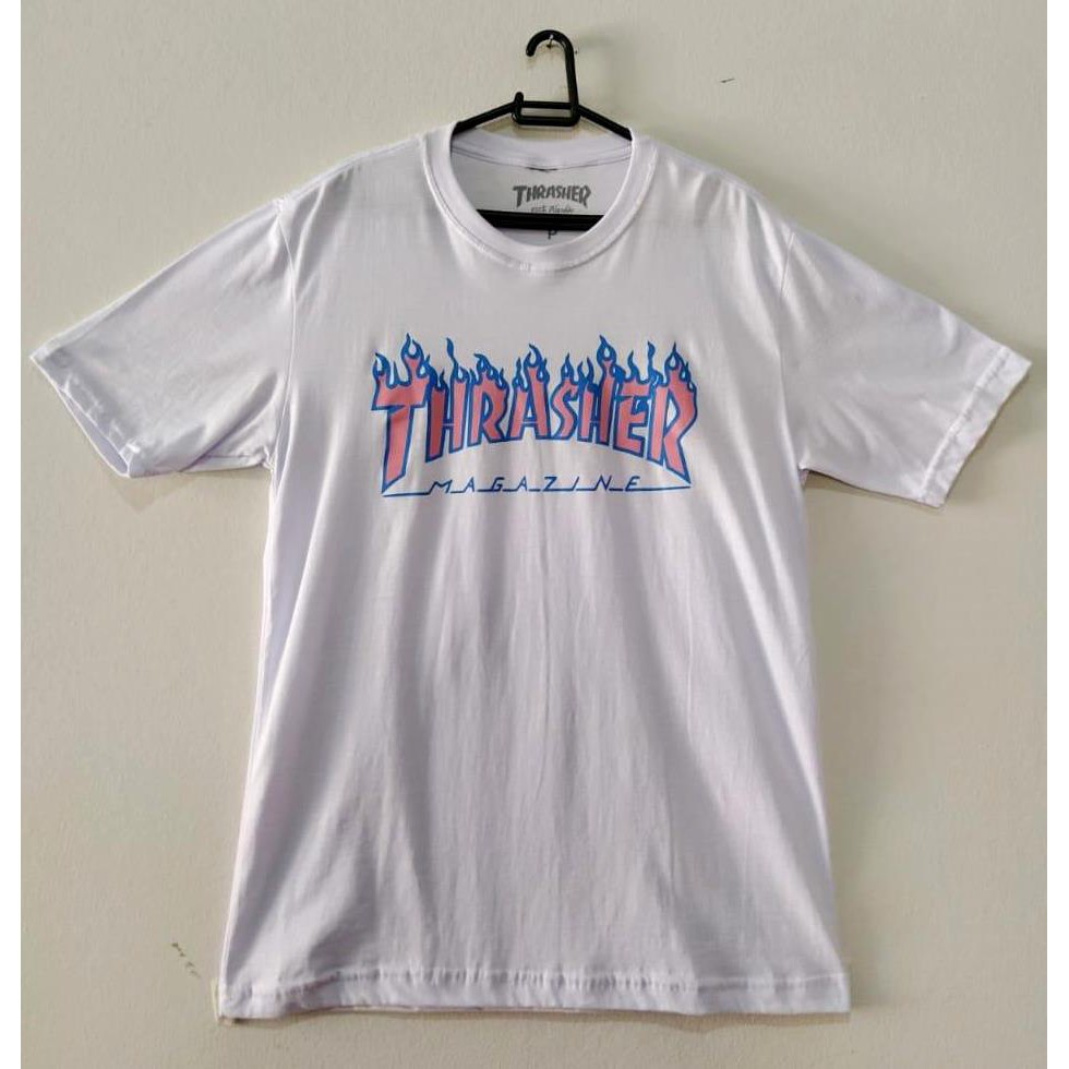 Camiseta Trasher Flames - Branca