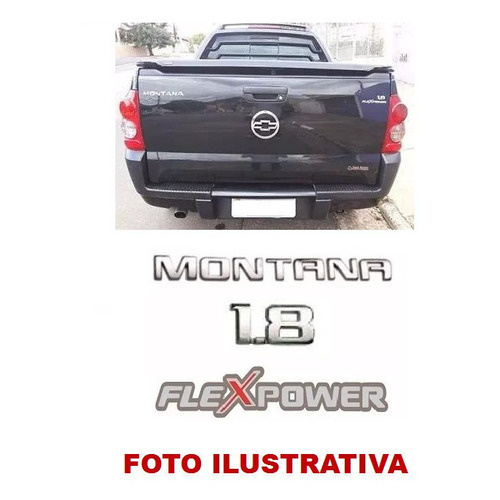 Kit Emblemas Montana 1.8 Flexpower - Chevrolet + Brinde