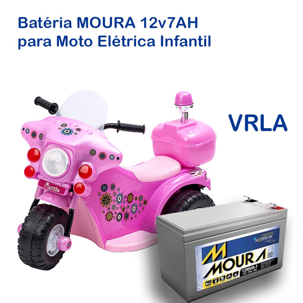 Mini Moto Motoca Elétrico Infantil Rosa Turbo Magic Toys