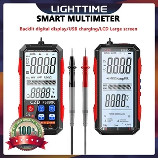 Multímetro Digital Inteligente USB Recarregável De Alta Precisão NCV Verdadeiro RMS DC AC Tensão Hz Ohm