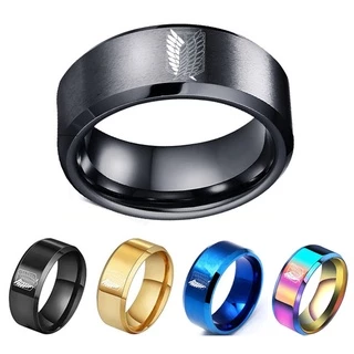 5 Styles Anime Attack On Titan Ring Giant Legion Bandeira Signet Anel