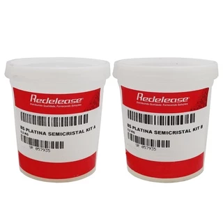 Borracha De Silicone Platina Semi Cristal Para Moldes Alimentícios e Artefatos Atóxicos 1,00 Kg