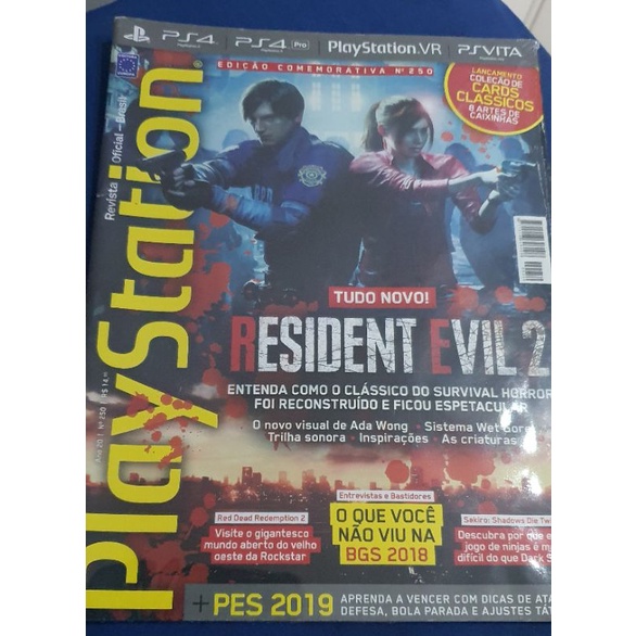 Revista Playstation Edição De Aniversário 20 Anos - Detonado Resident Evil 2  N° 253