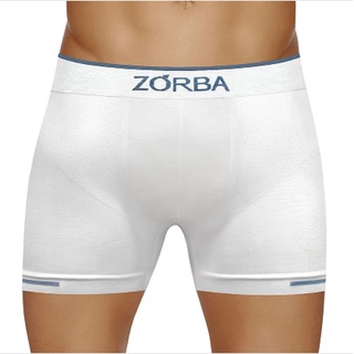 Kit 10 Cueca Boxer Zorba Original Microfibra Masculina Com Detalhes de Fabricação (todas brancas) Envio Imediato