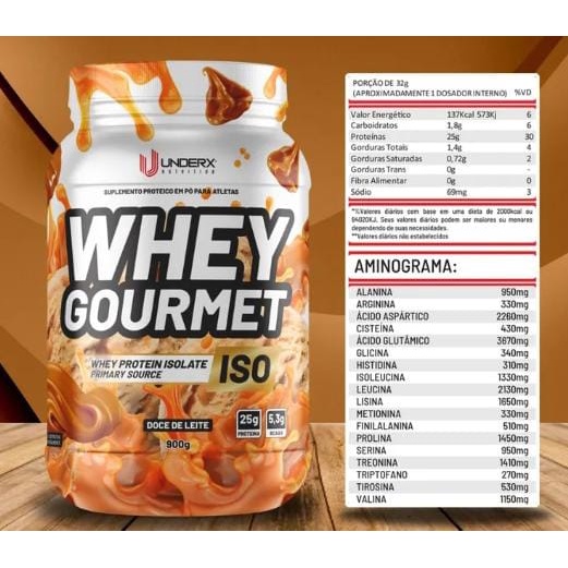 Whey Protein Gourmet Isolado UnderX 900g DL