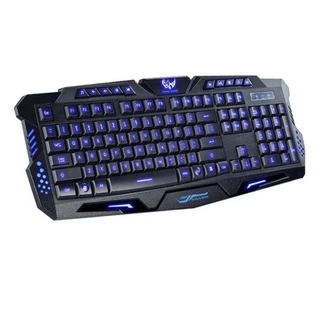 Teclado gamer Exbom ka-658 QWERTY português Brasil cor preto com luz 3 cores