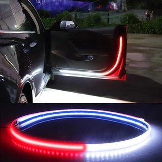 1Pcs Decoração Da Porta Do Carro Tiras De Luz De Boas Vindas Luzes Estroboscópicas Segurança 12V 120cm Fita De Alerta De Abertura LED Automática