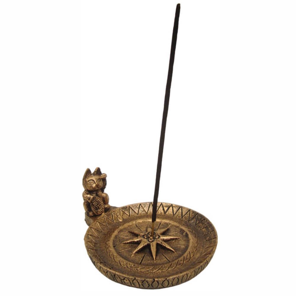 Incensario Vareta Gato Chines Prato Pratinho