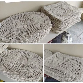 Tapete Oval Decoração Sala Banheiro Ou Cozinha De Crochê