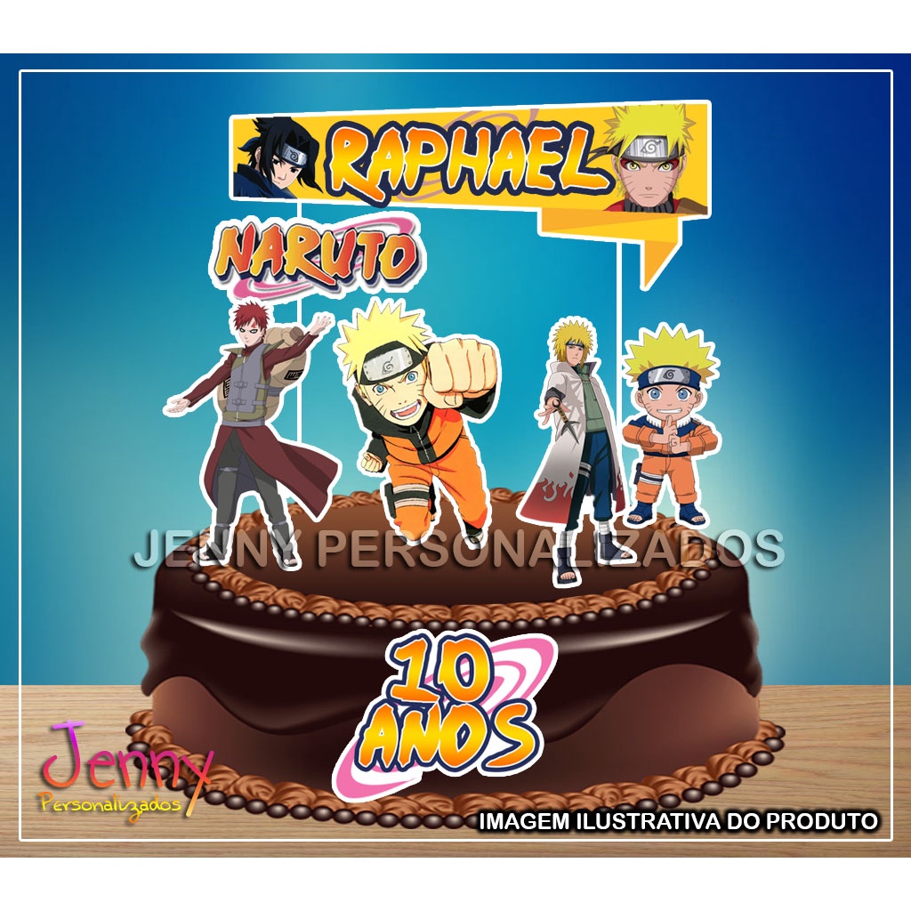 Topo de bolo naruto 😍👏🏽👏🏽 - Jany personalizados