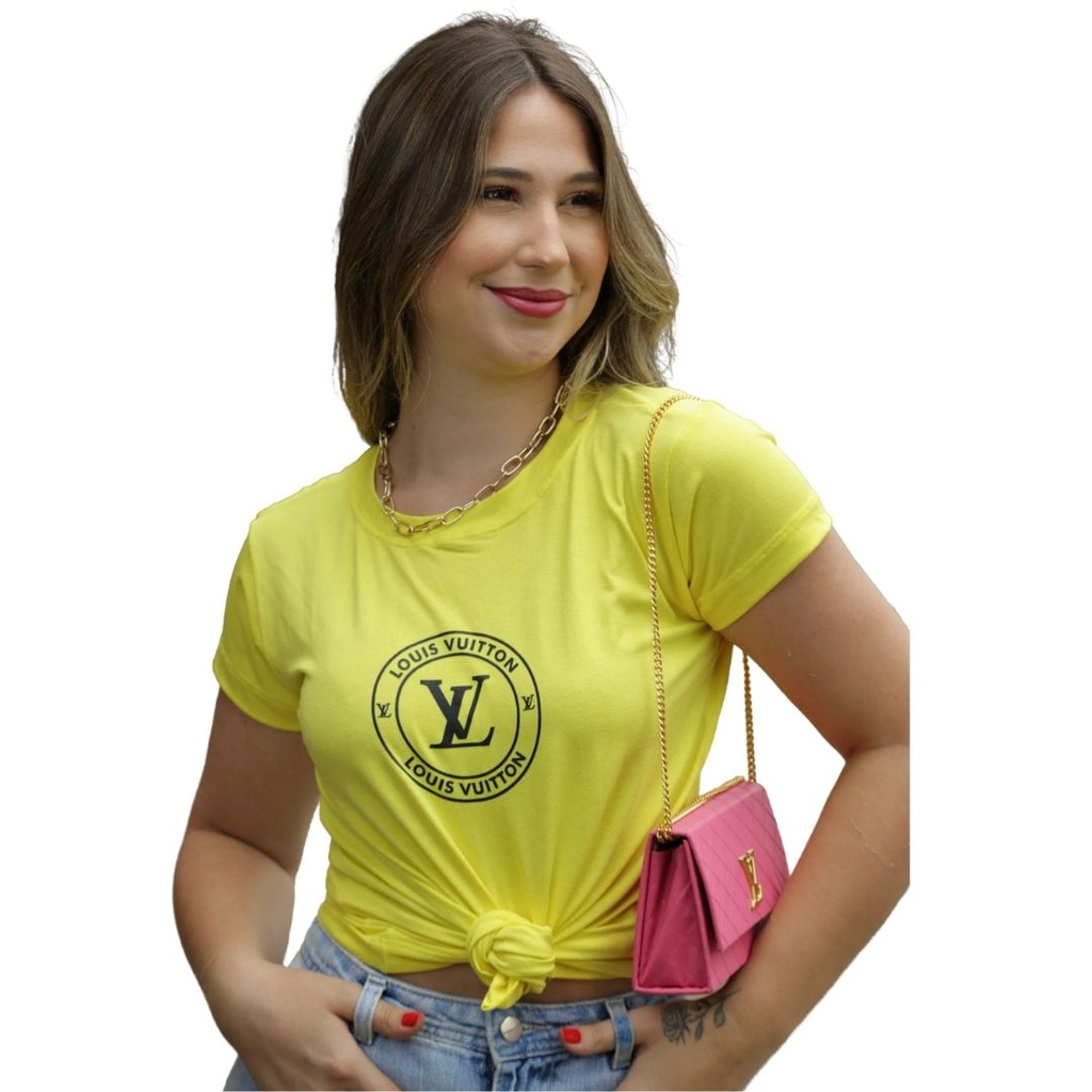 T-shirt Luxo Camiseta Feminina Estampada - Louis Vuitton