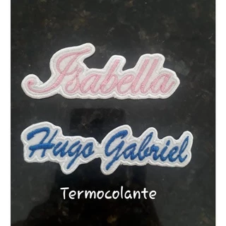 01 patch bordado termocolante de nome - somente nome