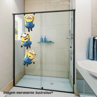 Adesivo para box minions pendurado | Adesivo vinil