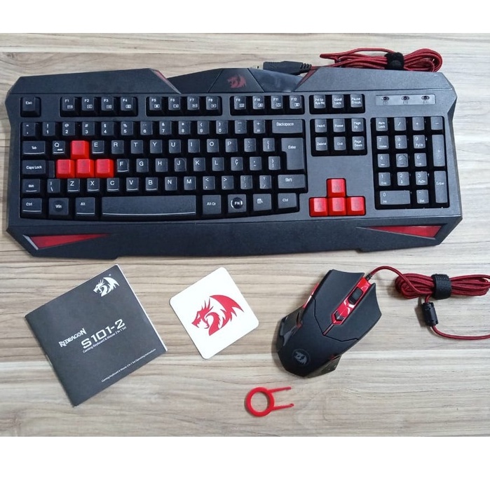 Kit Gamer Redragon Teclado e Mouse S101-2