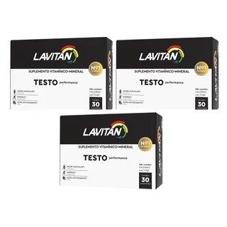 Kit com 3 - Lavitan Testo Performance Cimed com 30 Comprimidos @