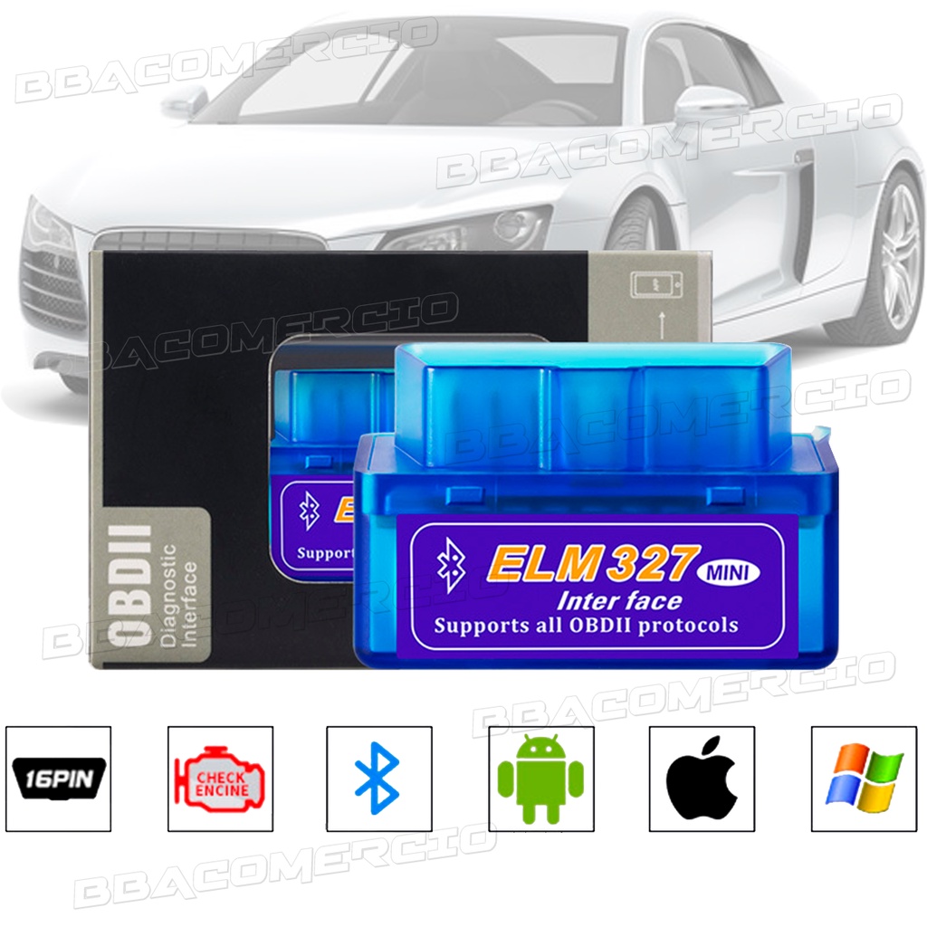 Obd2 bluethooth scanner raster de carro automotivo diagn stico elm327